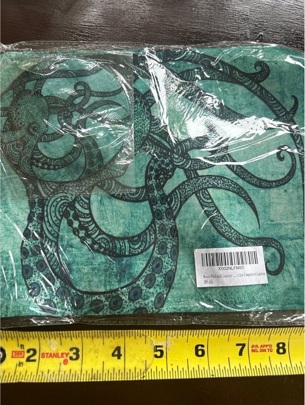 D164  mouse pad mat computer pc new and cup coaster octopus